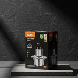 RAF Electric Meat Chopper 800W 2L Stainless Steel Bowl Food Processor For Meat And Vegetables