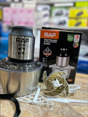 RAF Electric Meat Chopper 800W 2L Stainless Steel Bowl Food Processor For Meat And Vegetables